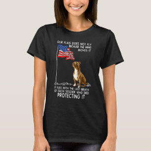 Camiseta Pitbull Respeita Nosso Soldado Nossa Bandeira Não