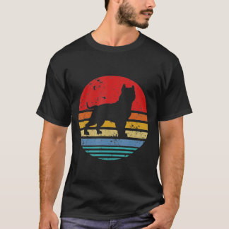 Camiseta Pitbull Retro Sunset Dificuldade Mãe Pai Cachorro