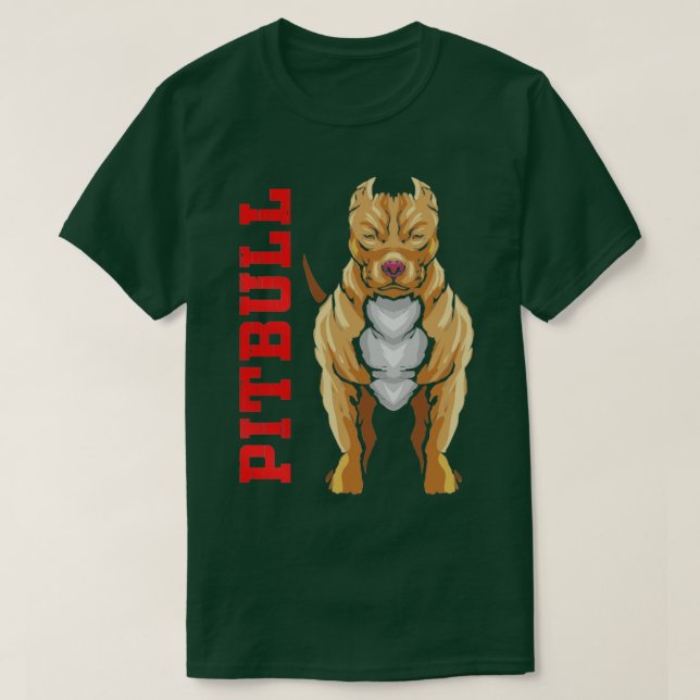 Camiseta Pitbull Terrier Dog Muscle Pit Bull Agressivo (Frente do Design)