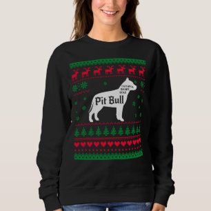 Camiseta Pitbull Ugly Christmas Sweater Xmas Pitbull