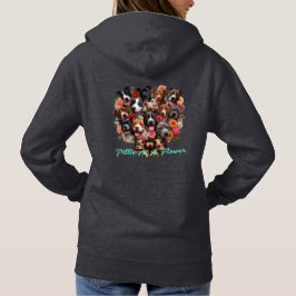Camiseta Pittie como um Hoodie Flor