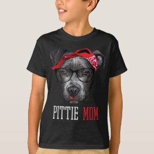 Camiseta Pittie Mãe Pitbull Cachorro Amantes Dia de as mães
