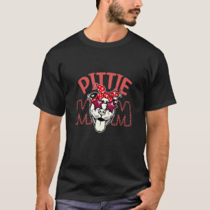 Camiseta Pittie Mãe Pitbull Dog Dia de as mães Feliz