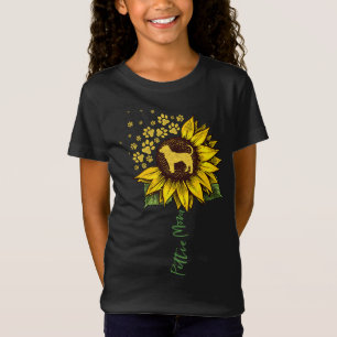 Camiseta Pittie Mãe Sunflower Pitbull Dons Dons Dog Mãe