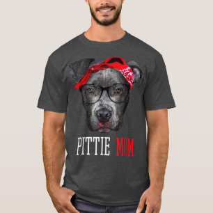 Camiseta Pittie Mamãe Pitbull Cachorros Amantes Bonitos Dia