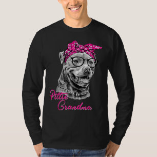 Camiseta Pittie vovó Americana Pitbull Dog Mãe
