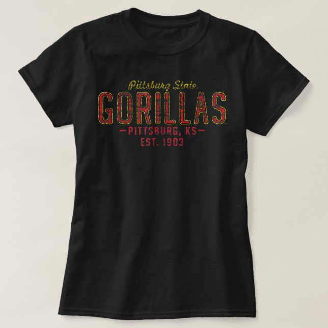 CAMISETA PITTSBURG STATE UNIVERSITY DISTRESSED PS-MERCH-2 (Frente do Design)