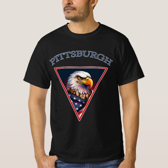 Camiseta Pittsburgh American Bald Eagle (Frente)