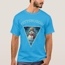 Camiseta Pittsburgh Christmas Snowman