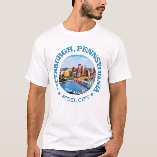 Camiseta Pittsburgh (cidades) (Frente)