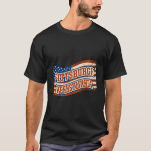 Camiseta Pittsburgh City Pensilvânia, Bandeira Americana