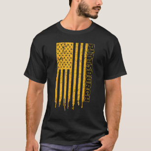 Camiseta Pittsburgh EUA Bandeira Cidade Americana Patriótic