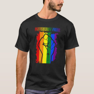 Camiseta Pittsburgh Lgbt Pride Mês Lgbtq Sinalizador Do Arc