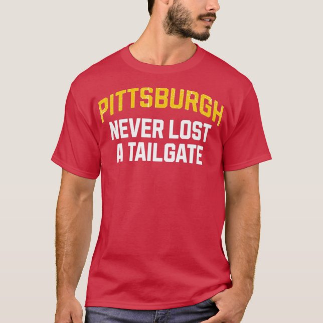 Camiseta Pittsburgh Nunca Perdeu um Tailgate (Frente)