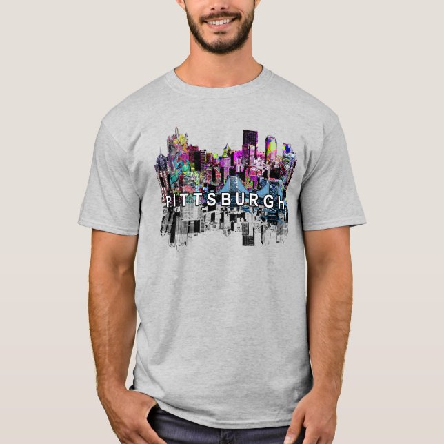Camiseta Pittsburgh, Pensilvânia em grafite (Frente)