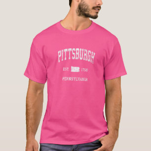 Camiseta Pittsburgh Pensilvânia Pa Vintage Athletic Sports