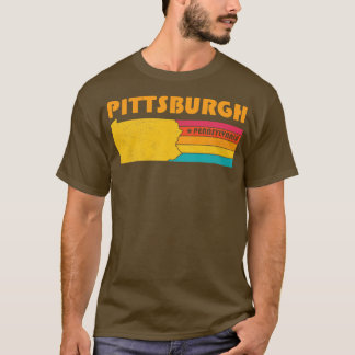 Camiseta Pittsburgh Pensilvânia Vintage angustiou Souveni