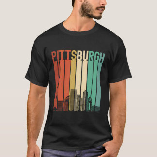 Camiseta Pittsburgh Retro City Architecture Vintage Sports