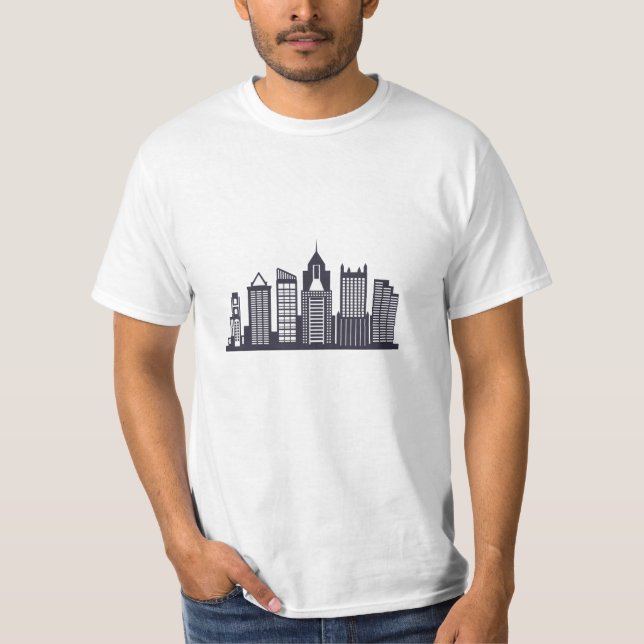 Camiseta Pittsburgh Skyline (Frente)