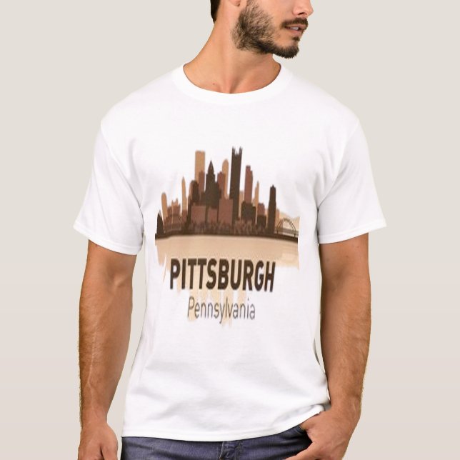 Camiseta Pittsburgh Skyline (Frente)