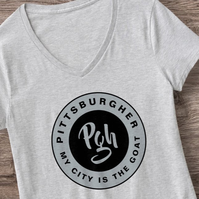 Camiseta Pittsburgher Cinza Pgh Yinz Retro Vintage Yinzer (Criador carregado)