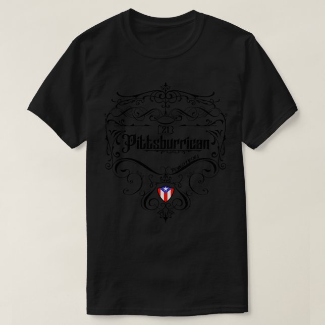 Camiseta Pittsburrican Vintage Art deco (Frente do Design)