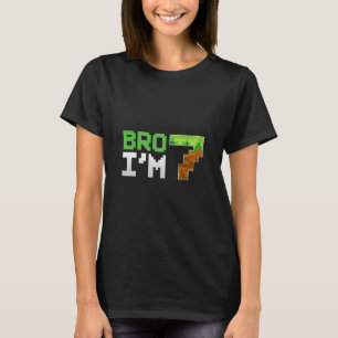 Camiseta Pix Aniversário de 7 Anos Menino Irmão Eu Sou um G