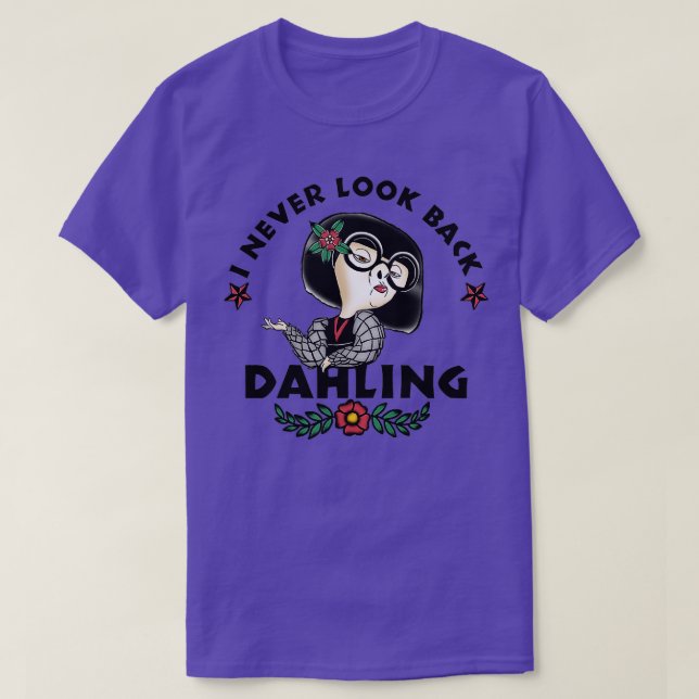 Camiseta Pixar Incrível Edna Mole Nunca Olhe Para Trás (Frente do Design)