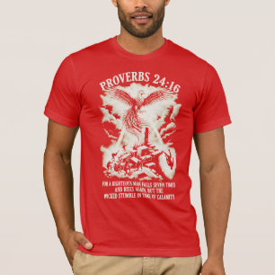 Camiseta PixDezines Provérbios 24:16 Para o Homem Justo