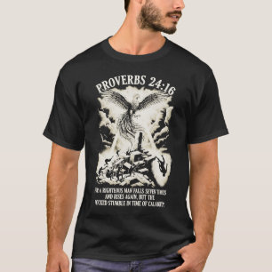 Camiseta PixDezines Provérbios 24:16 Para o Homem Justo