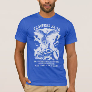 Camiseta PixDezines Provérbios 24:16 Para o Homem Justo T-
