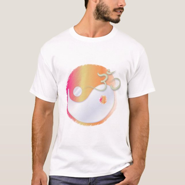 camiseta PixDezines Yin Yang, símbolo om (Frente)