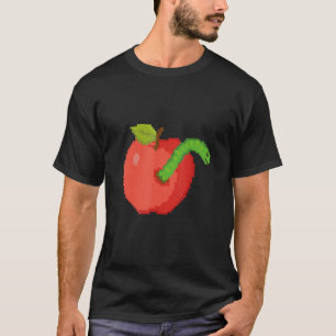Camiseta Pixel Apple Com Dentro De Verme