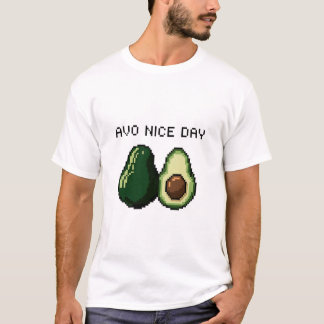 Camiseta Pixel Art Avocado Avo Belo Dia Belo Design