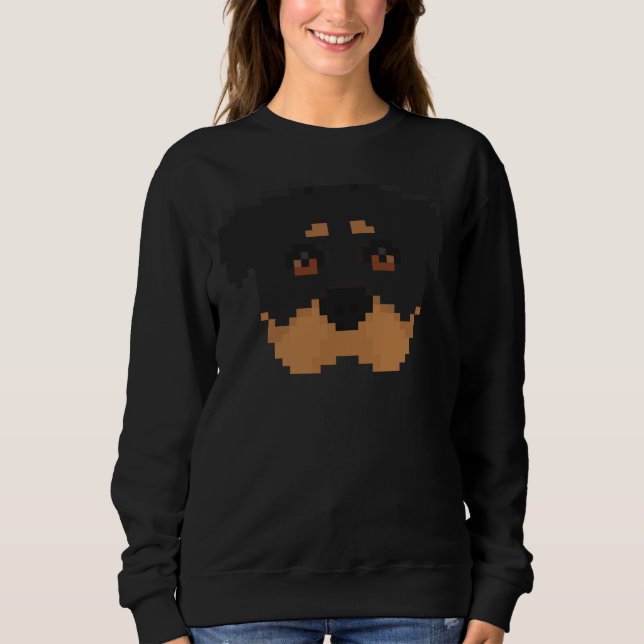 Camiseta Pixel Art Rottweiler (Frente)