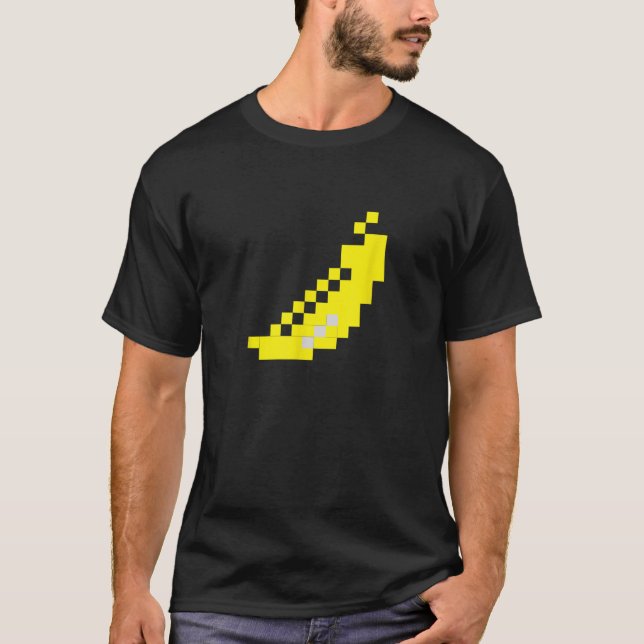 Camiseta Pixel Banana 80s Vídeo Game Halloween Group Costum (Frente)