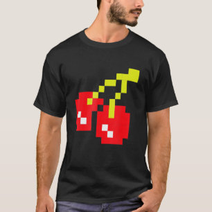 Camiseta Pixel Cherries 80s Vídeo Game Halloween Costume Ea