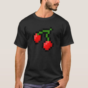 Camiseta Pixel Cherries 8 bits 80s - Custo do Dia das Bruxa
