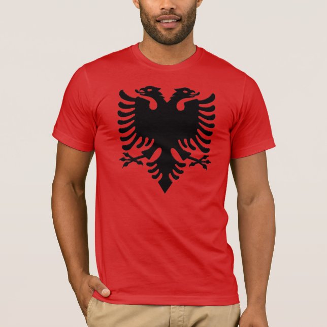 Camiseta Pixel das cinzas de Eagle do albanês (Frente)