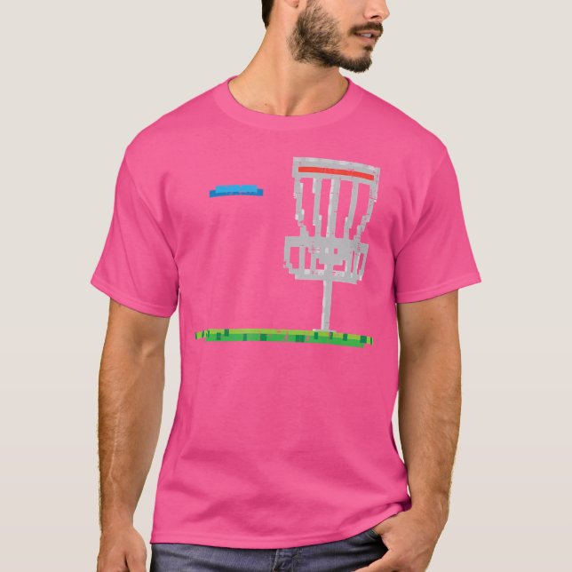 Camiseta Pixel Disc Golf Frisbee Golfer Frolf Men Boys Kids (Frente)