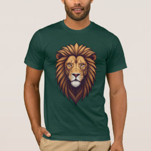 Camiseta Pixel do leão: Edgy Geométrico Design