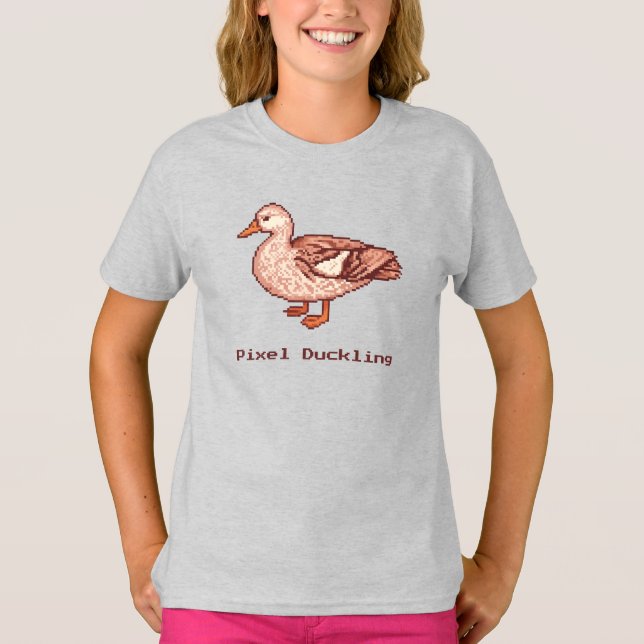 Camiseta Pixel Duckling, Pixel Art moderno (Frente)
