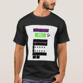 Camiseta Pixel Enderman Fail Shirt - Gamer Retro Teto Engra