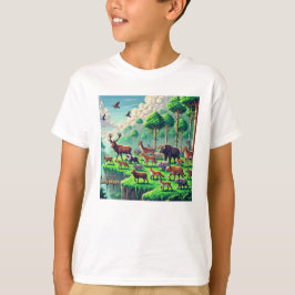 Camiseta Pixel Friends: Forest Protection (animais) #20