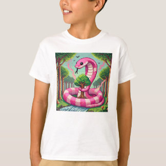 Camiseta Pixel Friends: Forest Protection (cobra cor-de-ros