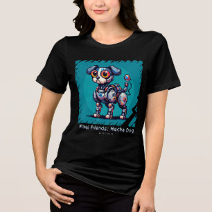 Camiseta Pixel Friends: Mecha Dog (Robot Dog) (camisa femin