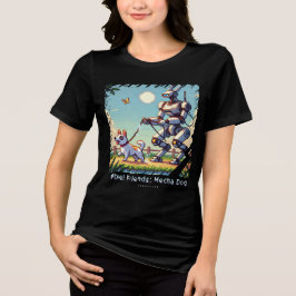 Camiseta Pixel Friends: Mecha Dog (Robot Dog) (camisa femin