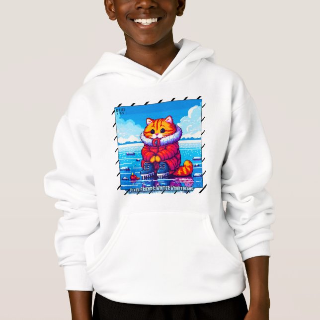 Camiseta Pixel Friends: Wonderland de inverno #11 (gato pix (Frente)