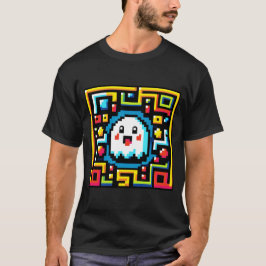Camiseta Pixel Ghost Maze - Jogos Inspirados em Arcade Retr