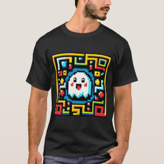 Camiseta Pixel Ghost Maze - Jogos Inspirados em Arcade Retr